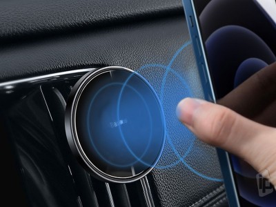 Baseus Magnetic Car Mount – Univerzálny magnetický držiak do auta s funkciou MagSafe pre Apple iPhone sériu 12 (čierny)