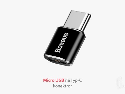 Baseus synchronizan a nabjac adaptr Micro USB na USB Type-C (ierny)