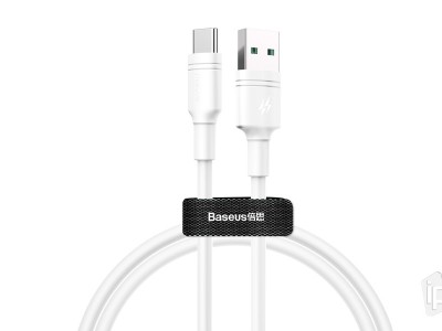 Baseus Charging Cable (5A)  Nabjac a synchronizan kbel USB / USB-C s podporou rchleho nabjania (1m)