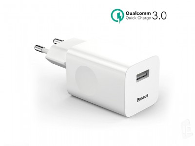 Baseus 24W Quick Charge 3.0 (biely) - Nabjac adaptr USB 3.0 pre rchle nabjanie