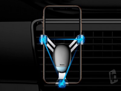 Baseus Mini Gravity Holder (erven) - Univerzlny driak do auta do mrieky ventiltora
