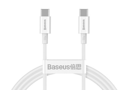 Baseus Superior (5A) – Nabíjací a synchronizačný kábel USB-C-USB-C s podporou rýchleho nabíjania QC/PW (1m)