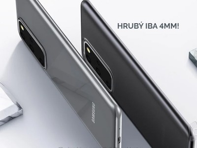 Baseus Wing Ultra Slim Frosted (ern) - Ochrann kryt (obal) na Samsung Galaxy S20 Plus