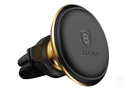 BASEUS Cable Manager Car Holder (zlat) - Magnetick driak do mrieky ventiltora v aute **AKCIA!!