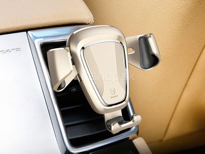 Baseus Elegance Air Vent Mount Gold - univerzln drk do auta do mky ventiltoru (zlat)