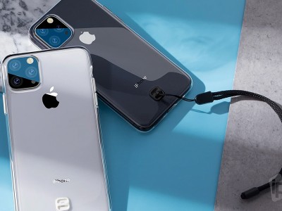 BASEUS Transparent Lanyard Cover (ry) - Ochrann kryt (obal) so nrkou na Apple iPhone 11 **AKCIA!!