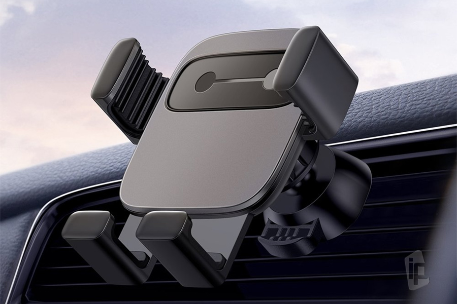 Baseus Cube Gravity Car Mount (ierno-ed) - Univerzlny driak do auta do mrieky ventiltora