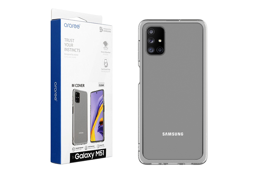 Araree M Cover – Odolný ochranný kryt pre Samsung Galaxy M51 (číry)