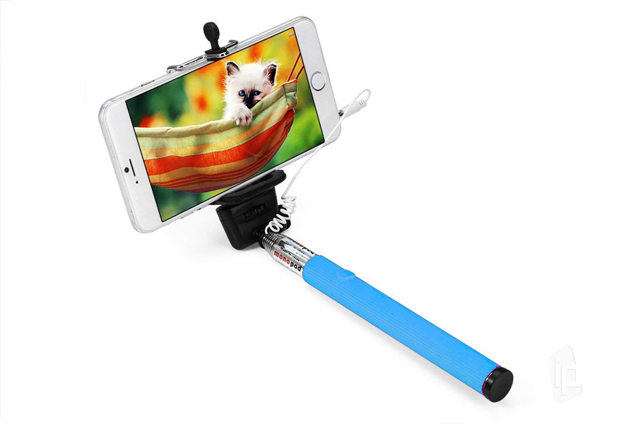 Selfie Stick 88 cm - Teleskopick selfie ty - modr