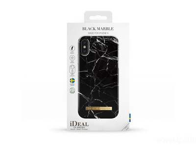 Ideal of Sweden Black Marble - ochrann mramorov kryt na Apple iPhone X / XS **AKCIA!!