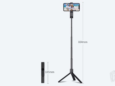 REMAX Selfie Stick Tripod (ruov) - Bluetooth selfie ty so statvom - do 86 cm