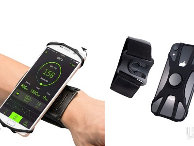 Univerzálny športový držiak pre smartfón na zápästie (čierny)