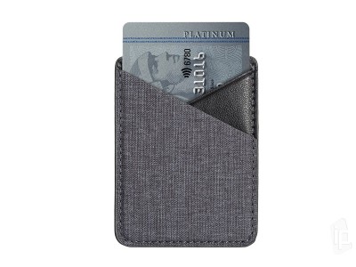 Dual Card Holder Fabric (ierne) - Nalepovacie puzdro na karty