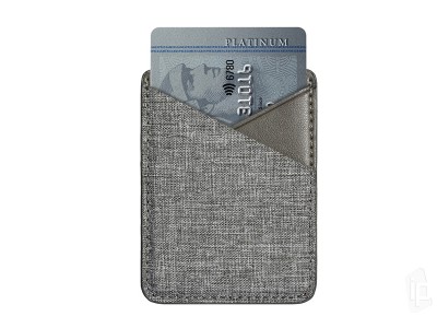 Dual Card Holder Fabric (ed) - Nalepovacie puzdro na karty