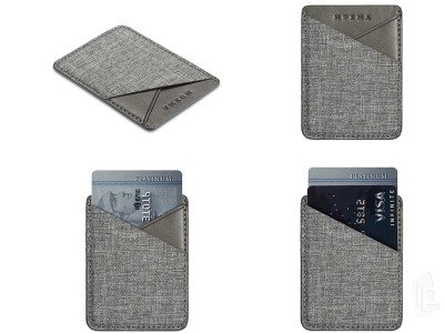 Dual Card Holder Fabric (ed) - Nalepovacie pouzdro na karty