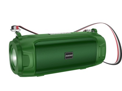 Dudao bezdrtov bluetooth reproduktor s FM rdiom, solrnym panelom a baterkou (zelen)