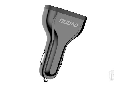 DUDAO 3 x USB Port Fast Charger 18W (ierny) - 3 portov autonabjaka s funkciou Quick Charge