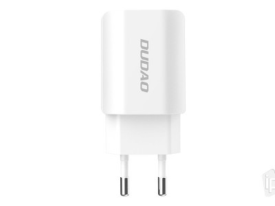Set DUDAO Dual nabjac adaptr (10W) 2.4A + USB-C kbel 1m (biely)