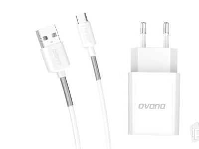 Set DUDAO Dual nabjec adaptr (10W) 2.4A + USB-C kabel 1m (bl )