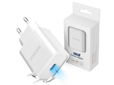 Dux Ducis C50 (20W)  Nabjaka s 1x USB-C portom a podporou rchleho nabjania PD (biela)