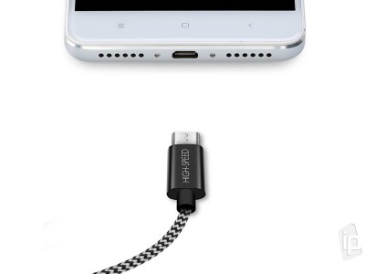 Dux Ducis Cable USB - Micro USB 2.1A (ierny) - Synchronizan a nabjac kbel Micro USB (2m)