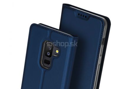 Luxusn Slim Fit puzdro Navy Blue (tmavomodr) na Samsung Galaxy A6 Plus 2018