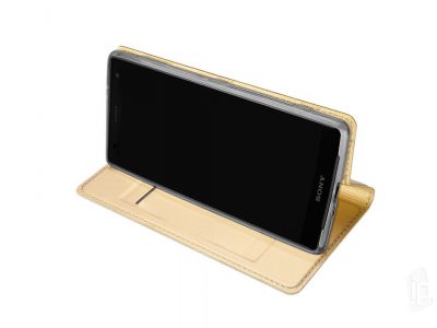 Luxusn Slim puzdro (zlat) s magnetickm zatvranm pre Sony Xperia XZ3