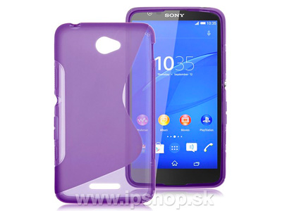 Ochrann gelov kryt (obal) Purple Wave na Sony Xperia E4G / E4G Dual + flia na displej **VPREDAJ!!