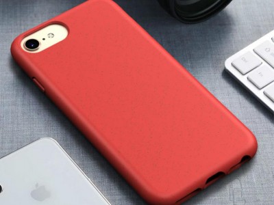 Eco Friendly Case Maroon Red (erven) - Kompostovaten ochrann obal pre Apple iPhone 6 / 7 / 8 / SE 2020