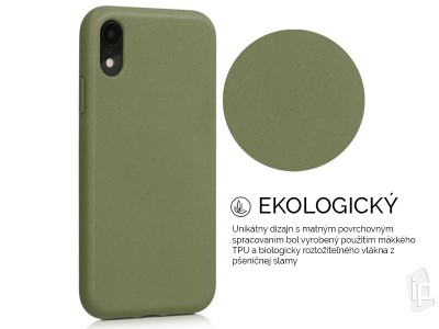 Set Eco Friendly Case (khaki) + ochrann sklo - Kompostovaten obal pre Apple iPhone XR