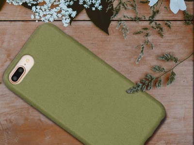 Set Eco Friendly Case (khaki) + ochrann sklo - Kompostovaten obal pre Apple iPhone 6 Plus / 7 Plus / 8 Plus