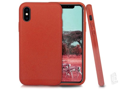 Eco Friendly Case Maroon Red (erven) - Kompostovaten ochrann obal pre Apple iPhone XS Max **VPREDAJ!!