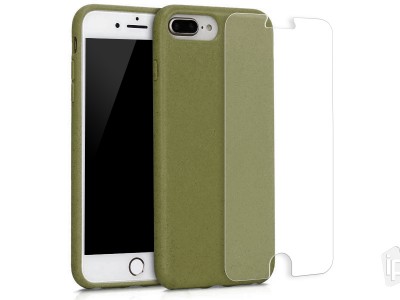 Set Eco Friendly Case (khaki) + ochrann sklo - Kompostovaten obal pre Apple iPhone 6 Plus / 7 Plus / 8 Plus