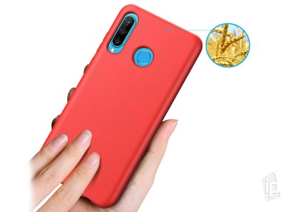 Eco Friendly Case Maroon Red (erven) - Kompostovaten ochrann obal pre Huawei P30 lite