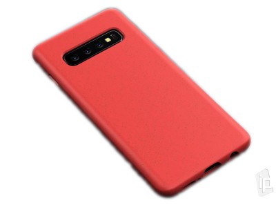 Eco Friendly Case Maroon Red (erven) - Kompostovaten ochrann obal pre Samsung Galaxy S10 Plus