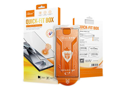 5D Mietubl Ochrann� tvrden� sklo QUICK-FIT BOX pre Samsung S24 �ierne