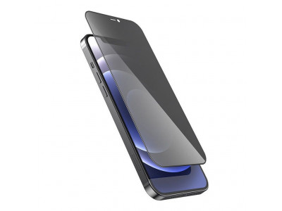 Hoco Anti-spy temperovan� sklo pre Apple iPhone 12 Pro Max Privacy �ierne