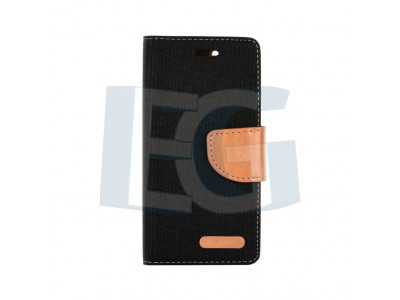 Kni�kov� p�zdro Canvas pre sony xperia X compact �ierne