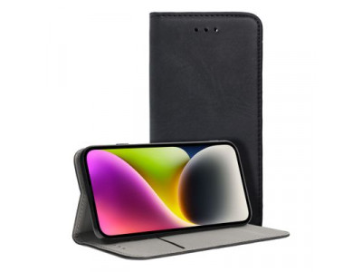 Kni�kov� puzdro Smart Magneto pre iPhone 15 Pro Max �ierne