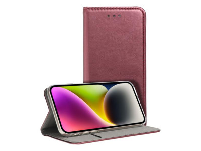 Kni�kov� puzdro Smart Magneto pre Samsung Galaxy S25 Ultra Burgundy