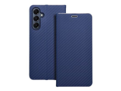 Ko�en� kni�kov� puzdro Luna Carbon pre Samsung A16 5G modr�