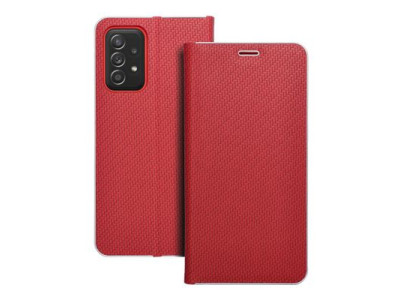 Ko�en� kni�kov� pouzdro luna carbon pro samsung galaxy A52 5G/ A52 LTE (4G)/A52s �erven�