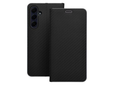Ko�en� kni�kov� puzdro luna carbon pre Xiaomi Redmi Note 11/11s �ierne