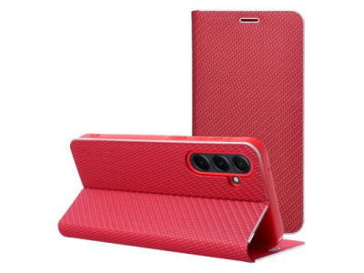 Ko�en� kni�kov� pouzdro Luna Carbon pro Xiaomi Redmi Note 14 Pro 4G modr�