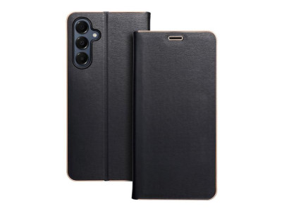 Ko�en� kni�kov� puzdro Luna Gold pre Samsung A16 5G Black
