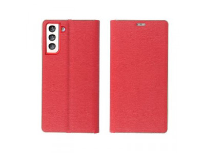 Ko�en� kni�kov� p�zdro LUNA Gold pre Samsung Galaxy S23 �erven�