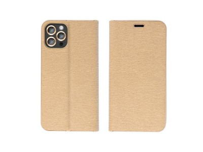 Ko�en� kni�kov� p�zdro LUNA Gold pre Samsung Galaxy S23 zlat�