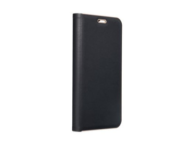 Ko�en� kni�kov� puzdro Luna Gold pre Samsung S24 Black