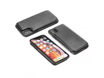 ko�en� p�zdro wallet pro iphone XR ( 6,1" ) �ern�