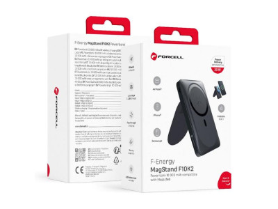 Powerbanka Forcell F Energy Magstand F10K2 QC3.0 PD 5A 20W 10000mAh kompatibiln� s MagSafe Black